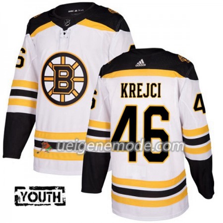Kinder Eishockey Boston Bruins Trikot David Krejci 46 Adidas 2017-2018 Weiß Authentic